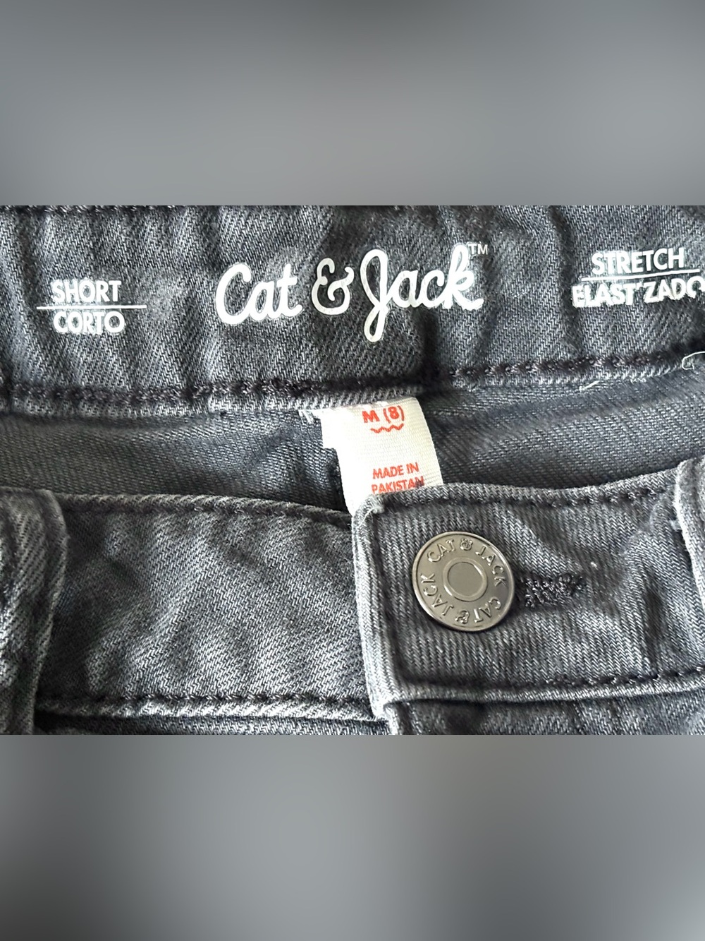 Cat & Jack Girls’ Mid-Rise Cutoff Jean Shorts Black Size M (8) - Picture 3 of 4
